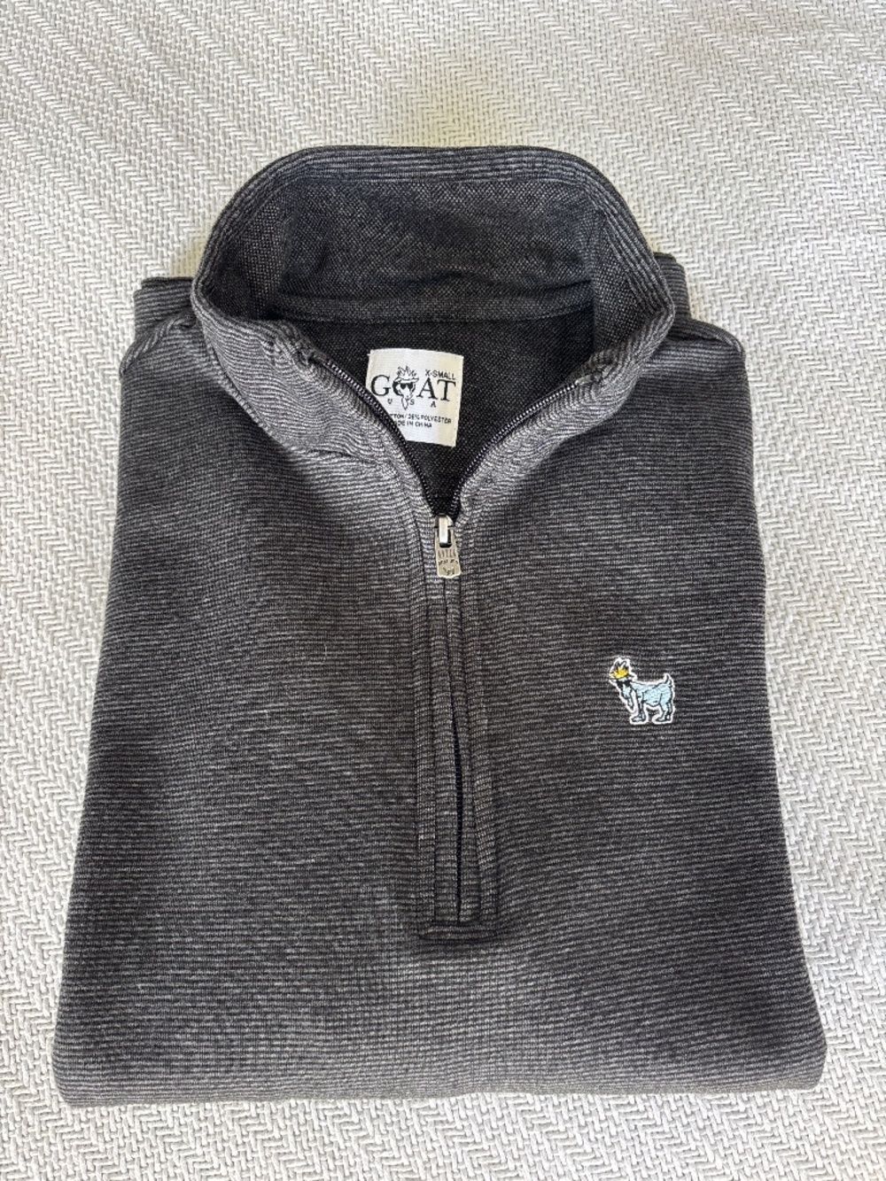 Goat 1/4 Zip Mens XS